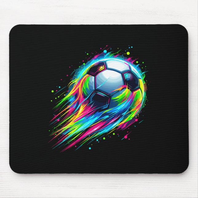 Soccer Colourful Tie Dye Soccer Ll  Mouse Pad (Front)