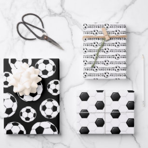 Soccer Congratulations Wrapping Paper Sheets 
