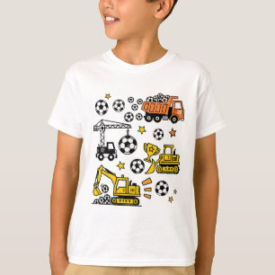 Soccer Construction Trucks Lover Game Day Brother T-Shirt