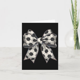 Soccer Coquette Bow Soccer Mum Mothers Day Soccer Card