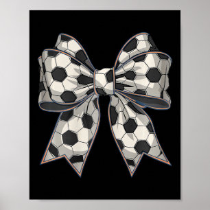 Soccer Coquette Bow Soccer Mum Mothers Day Soccer  Poster