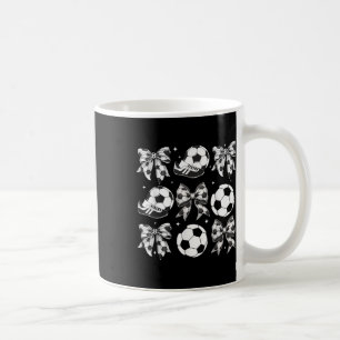 Soccer Coquette Bow Women Girls Soccer Game Day Coffee Mug