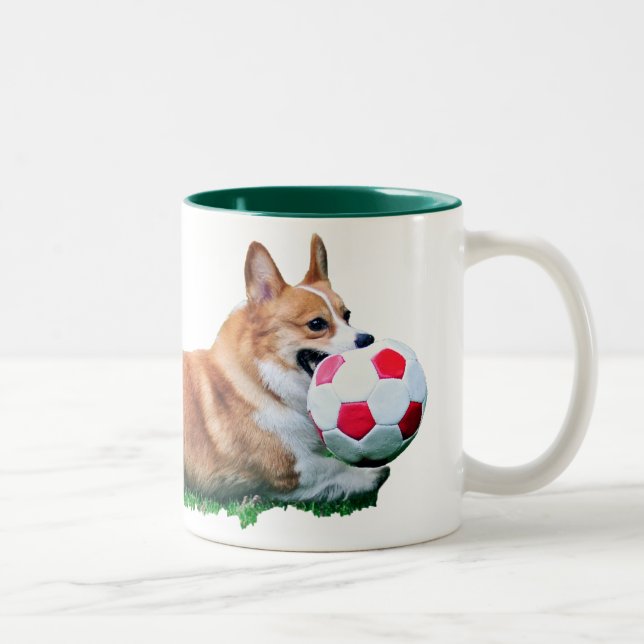 SOCCER CORGIS ROCK!!! MUG (Right)