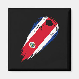 Soccer Country Flag Of Costa Rica Magnet