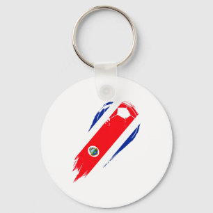 Soccer Country Flag Of Costa Rica T Shirt  Key Ring