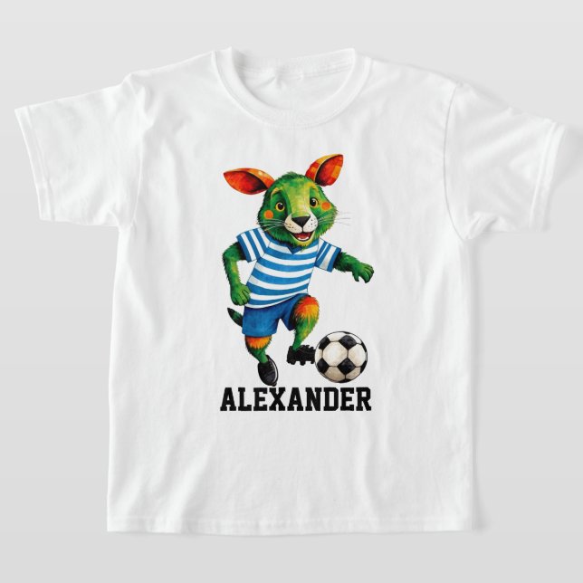 Soccer Critter Personalise T-Shirt (Laydown)