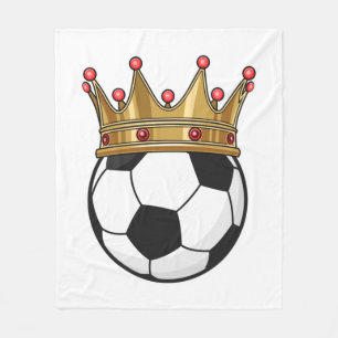 Soccer Crown King Fleece Blanket