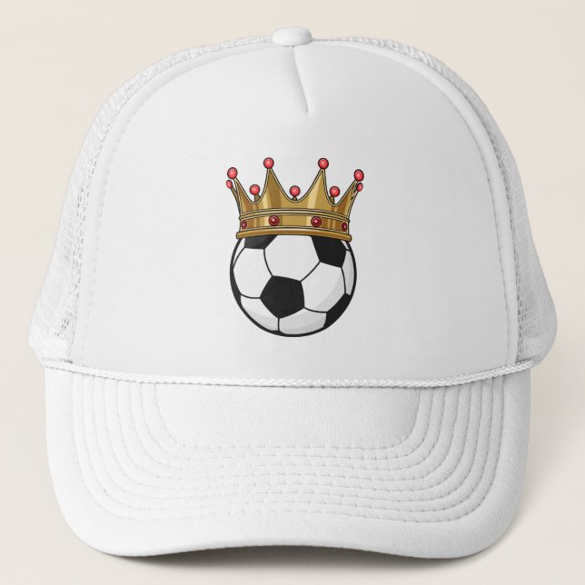Soccer Crown King Trucker Hat (Front)