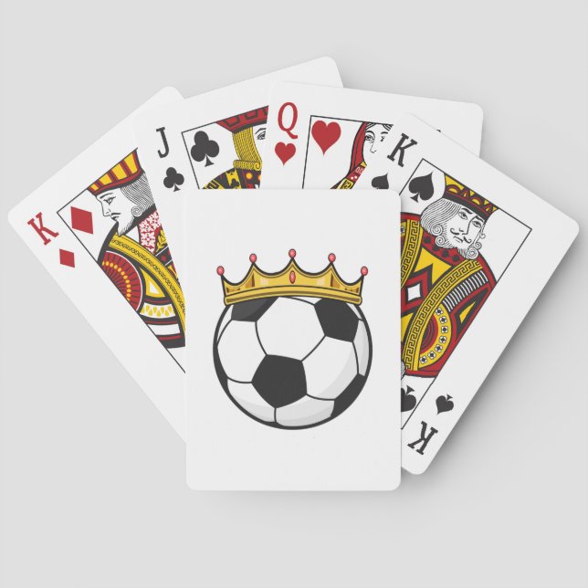 Soccer Crown Queen Playing Cards (Back)