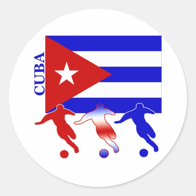 Soccer Cuba Classic Round Sticker (Front)
