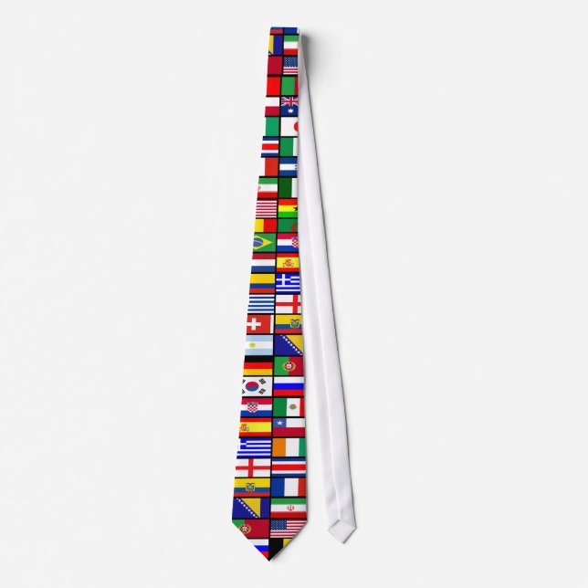 Soccer Cup Games Flags 2014 Tie (Front)