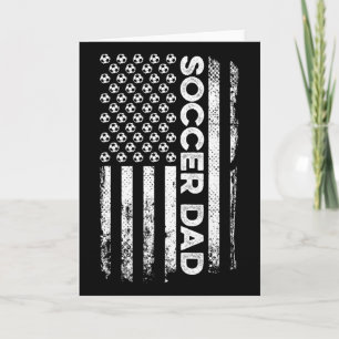Soccer Dad American Flag Patriotic Father's Day Card