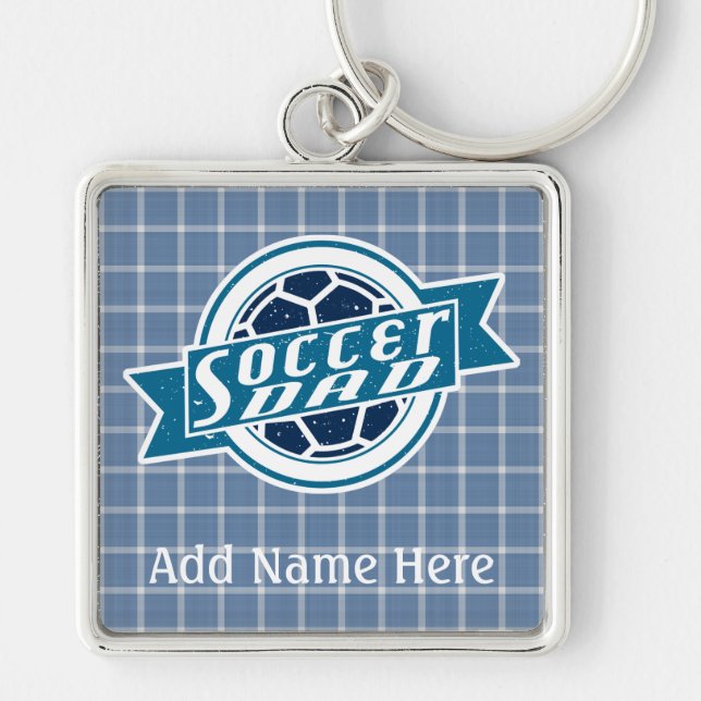 Soccer Dad Customisable Keyring (Front)