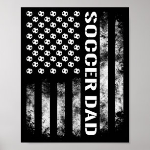 Soccer Dad Funny Usa Flag Poster