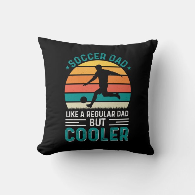 Soccer Dad Retro Sunset Cushion (Front)
