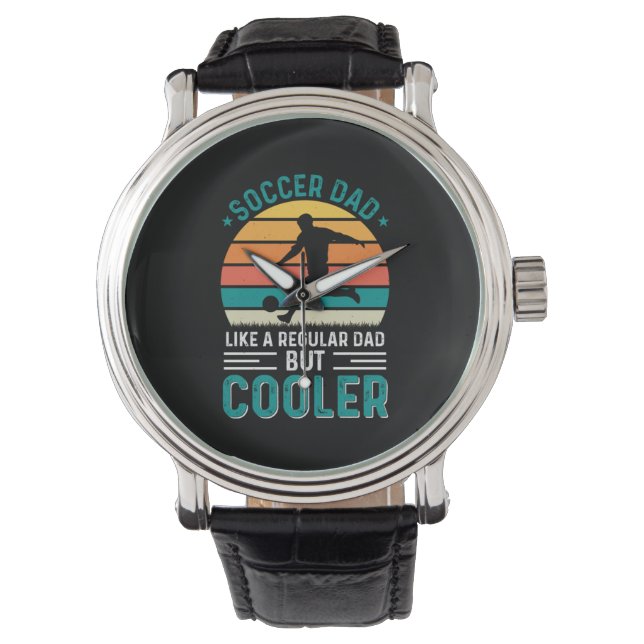Soccer Dad Retro Sunset Watch (Front)