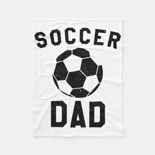 Soccer Dad, Team Coaching Father  Fleece Blanket (Front)