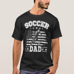 Soccer Dad USA Flag Soccer Team Fan Daddy Father's T-Shirt