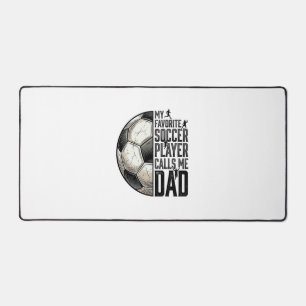 Soccer Dad Vintage Engraving Quote Vector Design_1 Desk Mat