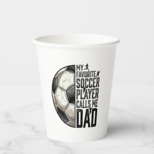 Soccer Dad Vintage Engraving Quote Vector Design_1 Paper Cups