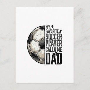 Soccer Dad Vintage Engraving Quote Vector Design_1 Postcard