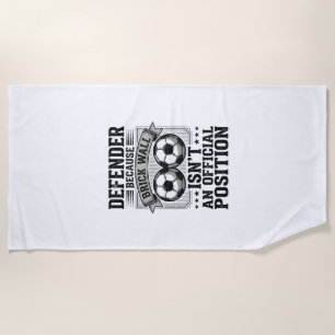 Soccer Defender Brick Wall Vintage Shirt Design_1 Beach Towel