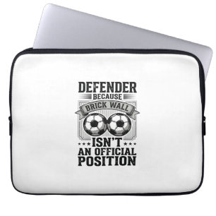 Soccer Defender Brick Wall Vintage Shirt Design_1 Laptop Sleeve