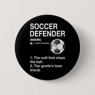 Soccer Defender Definition Soccer Player Footbyll  6 Cm Round Badge