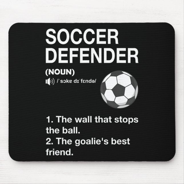 Soccer Defender Definition Soccer Player Footll  Mouse Pad (Front)