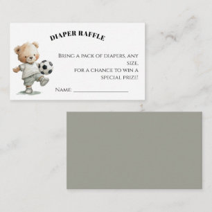 Soccer Diaper Raffle Card   A Little All-Star