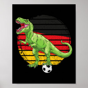 Soccer Dino Trex German Jersey Germany Flag Footll Poster