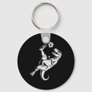 Soccer Dinosaur Kids Boys Men Soccer  Key Ring