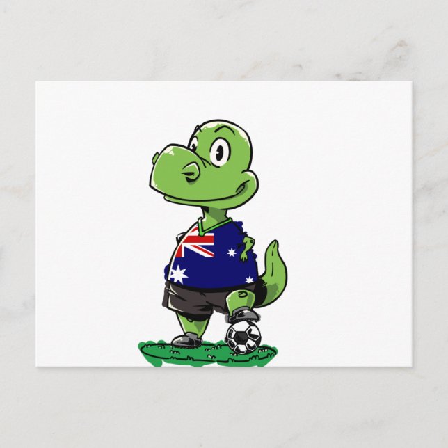 Soccer Dinosaur Player - Australia Postcard (Front)