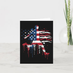 Soccer Drip American Flag 4th of July Patriotic Card