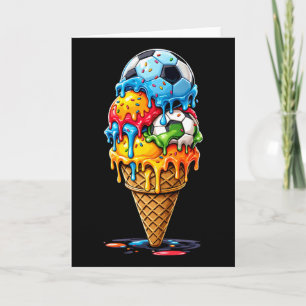 Soccer Drip Boys Girls Ice Cream Drip With Sprinkl Card