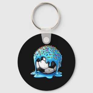 Soccer Drip Boys Girls Ice Cream Drip With Sprinkl Key Ring