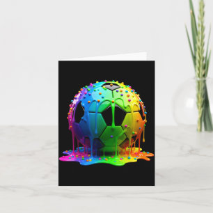 Soccer Drip Boys Ice Cream Drip Colorful For Boys  Card