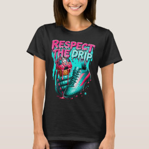 Soccer Drip Boys Ice Cream Drip Youth Respect The  T-Shirt