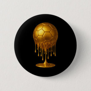 Soccer Drip Drippy Gold Spirit Wear Game Day Boys 6 Cm Round Badge