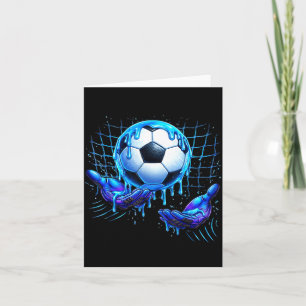 Soccer Drip Ice Cream Drip Funny For Sports Boys G Card