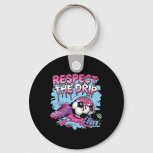 Soccer Drip Ice Cream Respect The Drip Soccer Play Key Ring