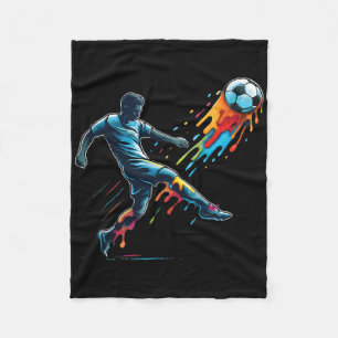 Soccer Drip Kids Youth Soccer  Fleece Blanket