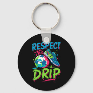 Soccer Drip Melting Ice Cream Respect The Drip Boy Key Ring