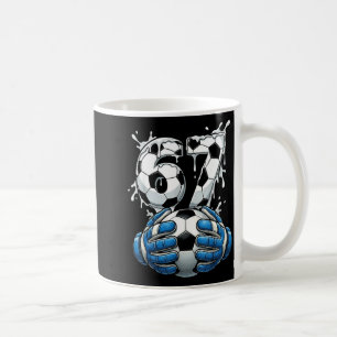 Soccer Drip Number 67 Boys Soccer Goalkeeper 67  Coffee Mug