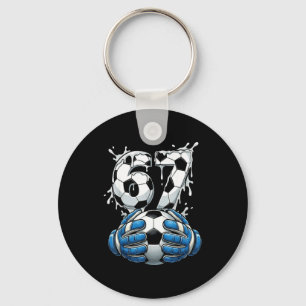 Soccer Drip Number 67 Boys Soccer Goalkeeper 67 Key Ring