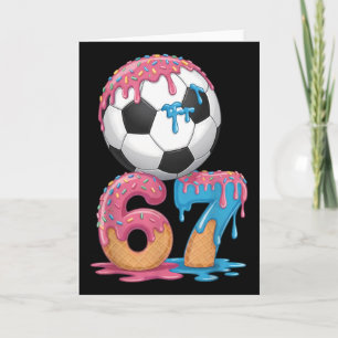 Soccer Drip Number 67 Boys Soccer Player 67 _1  Card