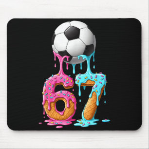 Soccer Drip Number 67 Boys Soccer Player 67  Mouse Pad
