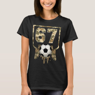 Soccer Drip Number 67 Soccer Player 67 Camo T-Shirt