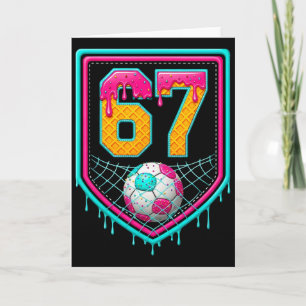Soccer Drip Number 67 Soccer Player  Card