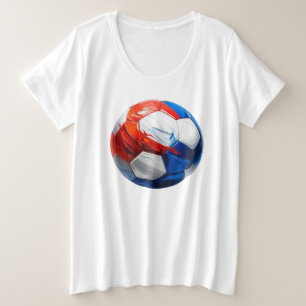 Soccer Dutch flag colors, name Plus Size T-Shirt